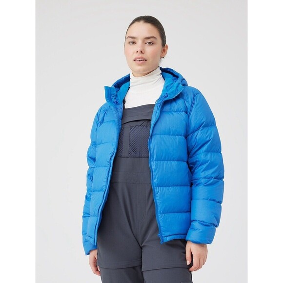 Outdoor Voices Coat Aegean Blue Softshield Full Zip Puffer Jacket Unisex Large - Picture 1 of 11
